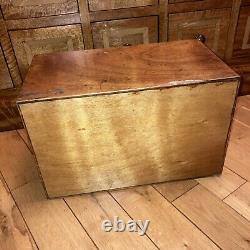 Vintage Wooden Engineers Toolmakers 7 Drawer Tool Chest Cabinet Tool Box