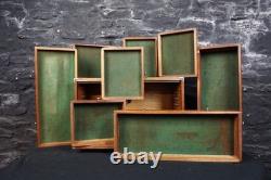 Vintage Wooden Neslein 8 Drawer Engineers Tool Cabinet Shed Garage Man Cave