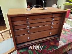 Vintage engineers/toolmakers/ wooden Cabinet/Chest/Tool box/Drawers