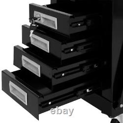 Welding Cart with 4 Drawers Black Tool Storage Organisation Cabinet vidaXL