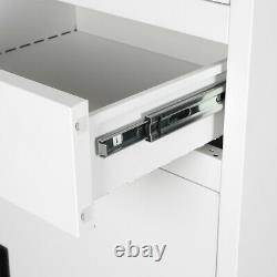 White/Grey Metal 6FT Tool Storage Cupboard Filing Cabinet 2 Drawer Locker Office