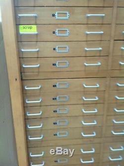 Wooden 38 drawer multi filing cabinet, cupboard. Arts, school, paper, tools storage