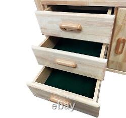 Woodworking Carpenters Bench Cabinet Heavy Duty 2 Vices 3 Drawers & Tool Storage