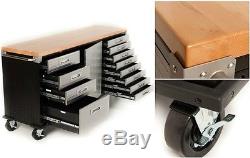 Work Bench Industrial Heavy Duty Steel Rolling Garage Tool Box Drawers Cabinet