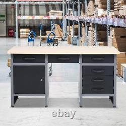 Workbench Workshop Tool Cabinet Garage Storage Cupboard Drawer Box Work Table