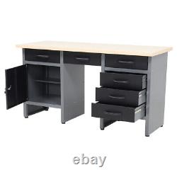 Workbench Workshop Tool Cabinet Garage Storage Cupboard Drawer Box Work Table