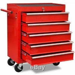 Workshop Mechanics Tool Trolley Garage Storage Chest Cabinet Wheel Box Drawers