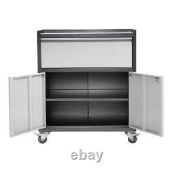 Workshop Storage Chest Cupboard Metal Tool Cabinet Cab Box Tools Trolley Cart