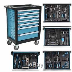 Workshop Storage Trolley Tool Box Cabinet Service Cart Tool Chest with 7 Drawers