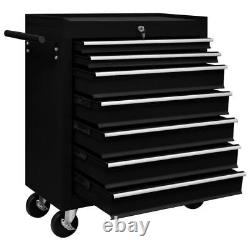 Workshop Tool Trolley Garage Portable Storage Cabinet Cart With 7 Drawers