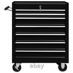 Workshop Tool Trolley Garage Portable Storage Cabinet Cart With 7 Drawers