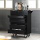 Workshop Tool Trolley Garage Portable Storage Cabinet Cart With 7 Drawers Black