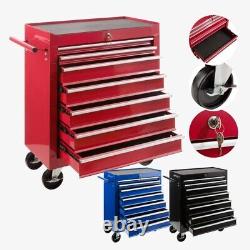 373 Outils Pro Rouge Us Boîte à outils en acier abordable Armoire à roulettes 7 tiroirs