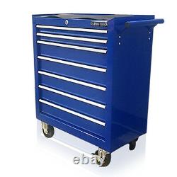 374 Us Pro Blue Tools Tool De Coffre À Poitrine En Acier Abordable Cabinet À Rouleau 7 Tiroirs