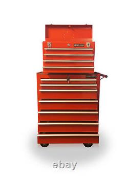 406 Outils Pro Rouge Boîte à outils en acier abordable avec rouleau et 11 tiroirs