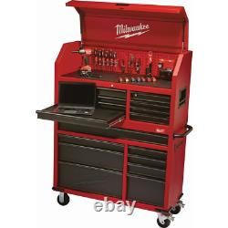 46 In. 8-drawer Roller Cabinet Tool Chest In Red/black Textured, Système De Verrouillage