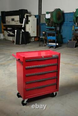 5 Tiroir Red Gloss Tool Trolley Chest Box Heavy Duty Hilka Storage Cabinet