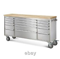 72 15 Tiroir en acier inoxydable Établi Boîte à outils Coffre Armoire + Mousse d'outil gratuite
