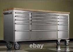72 15 Tiroir en acier inoxydable Établi Boîte à outils Coffre Armoire + Mousse d'outil gratuite