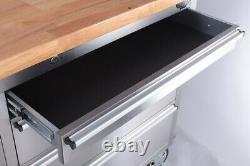 72 15 Tiroir en acier inoxydable Établi Boîte à outils Coffre Armoire + Mousse d'outil gratuite