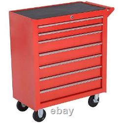 7 Tiroir Outil De Rangement Mécanique Trolley Garage Atelier Cart De Armoire Coffret