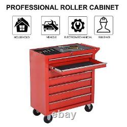 7 Tiroir Outil De Rangement Mécanique Trolley Garage Atelier Cart De Armoire Coffret