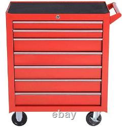 7 Tiroir Outil De Rangement Mécanique Trolley Garage Atelier Cart De Armoire Coffret