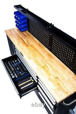 84 Boîte à outils à tiroirs professionnelle avec roulettes et 4 verrous de roues