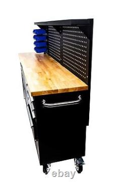 84 Boîte à outils à tiroirs professionnelle avec roulettes et 4 verrous de roues