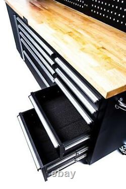 84 Boîte à outils à tiroirs professionnelle avec roulettes et 4 verrous de roues