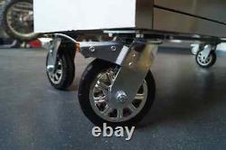 96 Armoires d'outil de travail avec 24 tiroirs en acier inoxydable brossé