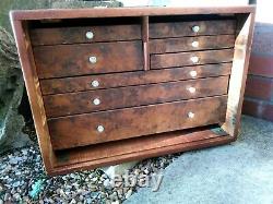 Armoire À Outils En Bois Vintage Engineers 8 Drawer Wooden Tool Box