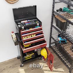 Armoire à outils HOMCOM sur roues avec 5 tiroirs Combo armoire à outils supérieure sur roues