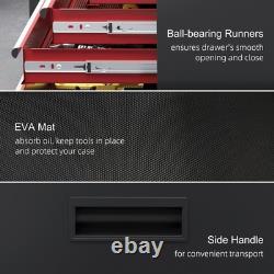 Armoire à outils HOMCOM sur roulettes avec 5 tiroirs, coffre à outils supérieur combiné avec armoire à roulettes
