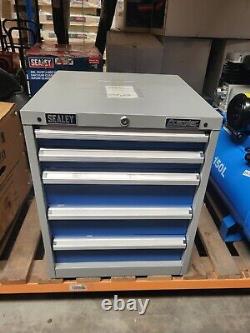Armoire à outils Sealey API5655A de rangement industriel à 5 tiroirs pour garage et atelier.