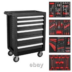 Armoire à outils à 6 tiroirs Sealey avec boîte de rangement pour garage et kit d'outils de 188 pièces à roulement à billes