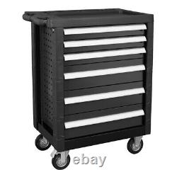 Armoire à outils à 6 tiroirs Sealey avec boîte de rangement pour garage et kit d'outils de 188 pièces à roulement à billes