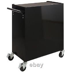 Armoire à outils à roulettes AREBOS avec 4 tiroirs et coffre à outils, chariot