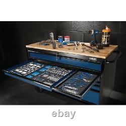 Armoire à outils à roulettes Draper BUNKER Workbench, 10 tiroirs, 56, bleue 08237
