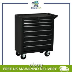Armoire à outils à roulettes à 7 tiroirs, coffre de rangement, boîte pivotante pour garage et atelier