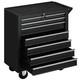 Armoire &agrave; Outils &agrave; Roulettes, Coffre De Rangement En Acier, Bo&icirc;te Noire &agrave; 7 Tiroirs Avec Roues<br/>