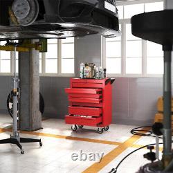 Armoire à outils à roulettes pour garage avec 7 tiroirs, station de rangement et clés
