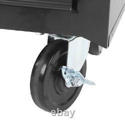 Armoire à outils de roller avec 5 tiroirs, roues et roulettes, pour garage et atelier, couleur noire