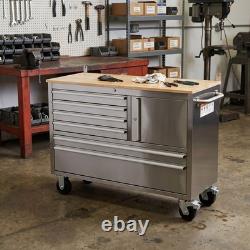 Armoire à outils en acier à 4 tiroirs, coffre de rangement, boîte à outils pivotante pour garage et atelier