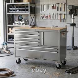 Armoire à outils en acier à 4 tiroirs, coffre de rangement, boîte à outils pivotante pour garage et atelier