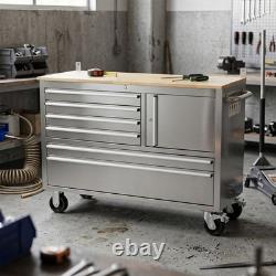 Armoire à outils en acier à 4 tiroirs, coffre de rangement, boîte à outils pivotante pour garage et atelier
