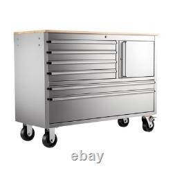 Armoire à outils en acier à 4 tiroirs, coffre de rangement, boîte à outils pivotante pour garage et atelier