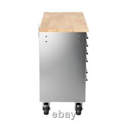 Armoire à outils en acier à 4 tiroirs, coffre de rangement, boîte à outils pivotante pour garage et atelier