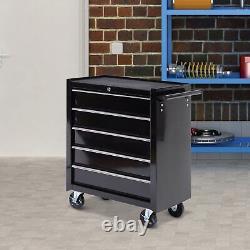 Armoire à outils en acier roulant à 5 tiroirs pour outils métalliques pour garage au Royaume-Uni