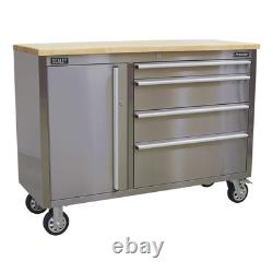 Armoire à outils mobile Sealey en acier inoxydable à 4 tiroirs AP4804SS